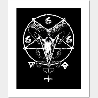 Baphomet Satanic 666 blasphemy tee Goat snake Alchemy Hermetic Esoteric T-Shir Posters and Art